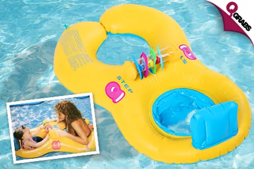 For QR49 Keep your Toddler's Close To You in the Water with a Baby & Mom Pool Float! (QR99 Value)